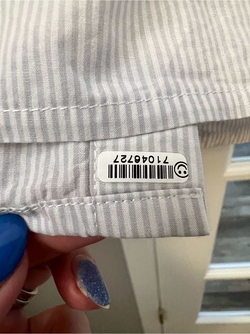 Anthropologie sundays Striped Button-Front sleeveless Shirt in White and gray - Picture 5 of 10